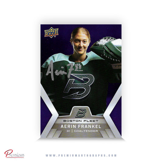 Aerin Frankel Boston Fleet Autographed 2024-25 Upper Deck PWHL Hockey Card #13 #'d to 250