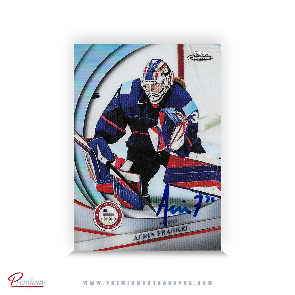 Aerin Frankel Team USA Autographed 2025-26 Topps Chrome Women's Hockey Card #87