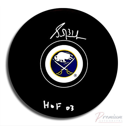 Grant Fuhr Buffalo Sabres Signed Puck w/ HOF 03 Inscription