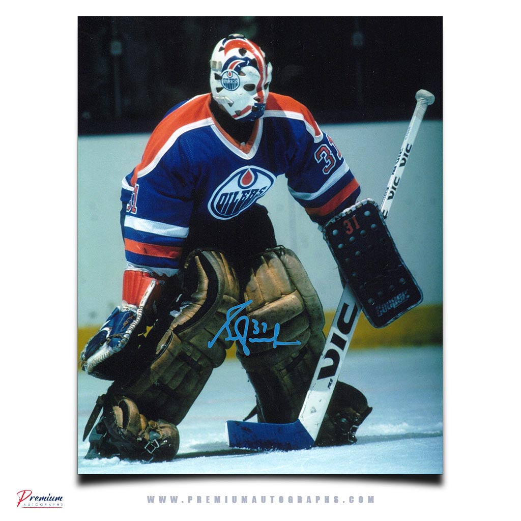 Grant Fuhr Edmonton Oilers Signed 8x10 Photograph Stance