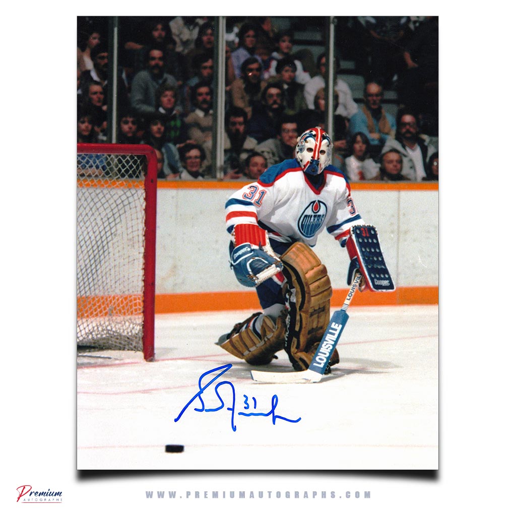 Grant Fuhr Edmonton Oilers Signed 8x10 Photograph Save