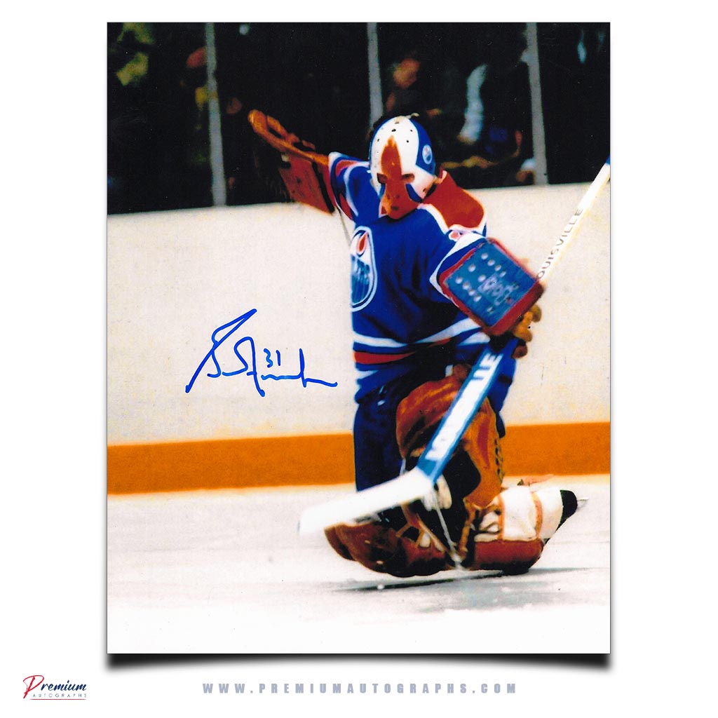 Grant Fuhr Edmonton Oilers Signed 8x10 Photograph Kick Save