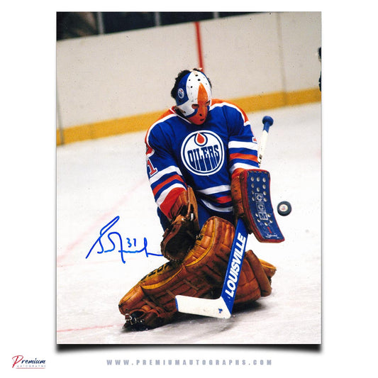 Grant Fuhr Edmonton Oilers Signed 8x10 Photograph Blocker Save