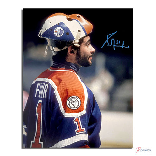 Grant Fuhr Edmonton Oilers Signed 8x10 Photograph Mask Up