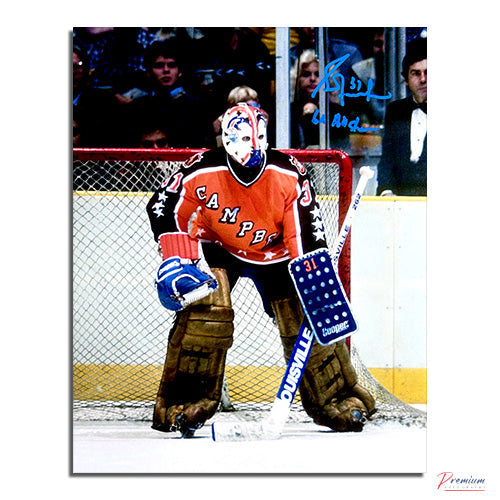 Grant Fuhr Campbell All-Stars Signed 8x10 Photograph w/ 6x All-Stars Inscription