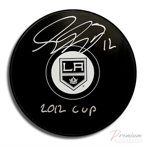 Simon Gagne Los Angeles Kings Signed Puck w/ 2012 Cup Inscription