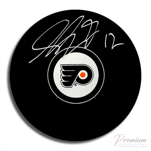 Simon Gagne Philadelphia Flyers Signed Puck