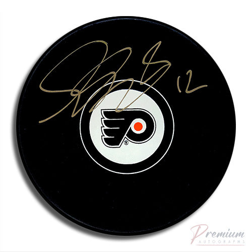 Simon Gagne Philadelphia Flyers Signed Puck