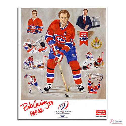 Bob Gainey Montreal Canadiens Signed 8x10 Photograph Collage w/ HOF 92 Inscription