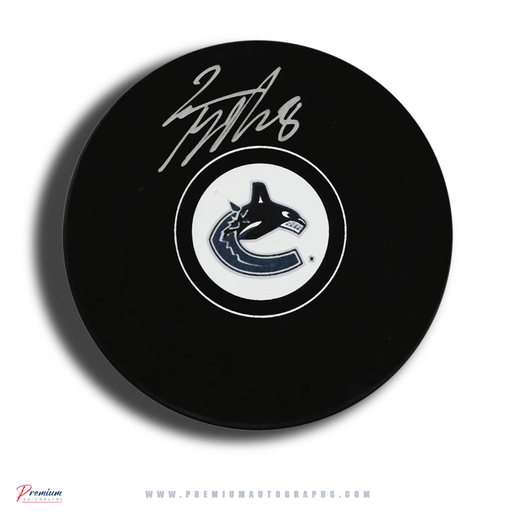 Conor Garland Vancouver Canucks Signed Puck