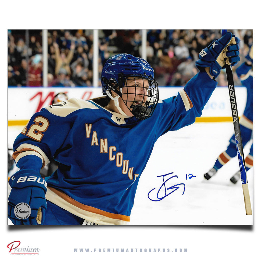 Jennifer Gardiner Vancouver Goldeneyes PWHL Autographed 8x10 Photograph Goal Celebration
