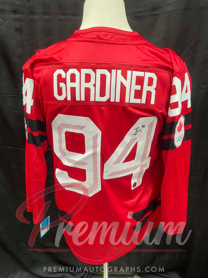 Jenn Gardiner Olympic Team Canada Autographed Bauer RED jersey