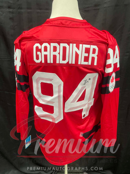Jenn Gardiner Olympic Team Canada Autographed Bauer RED jersey