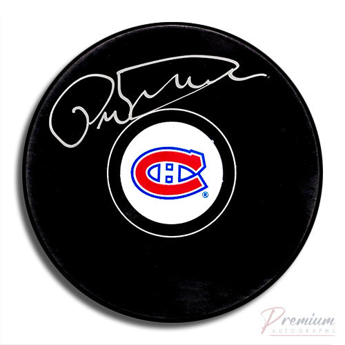 Pierre Gervais Montreal Canadiens Signed Puck