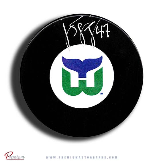 J.S. Giguere Hartford Whalers Autographed Puck