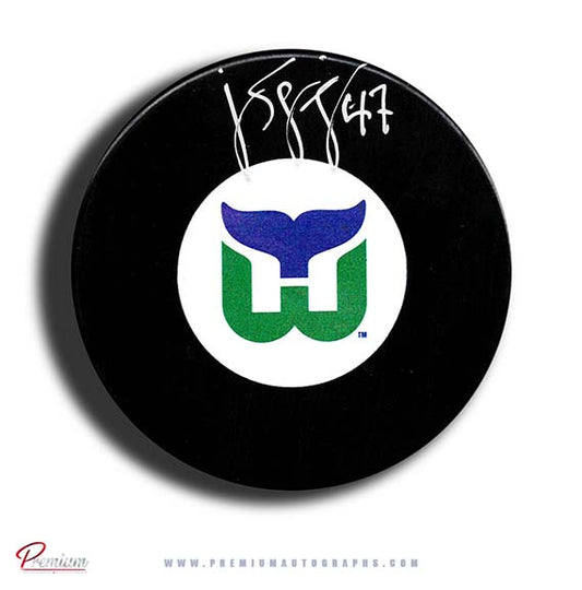 J.S. Giguere Hartford Whalers Autographed Puck