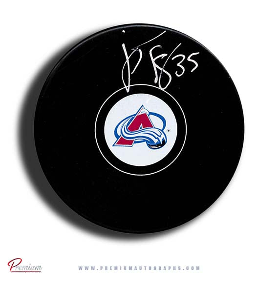 J.S. Giguere Colorado Avalanche Autographed Puck