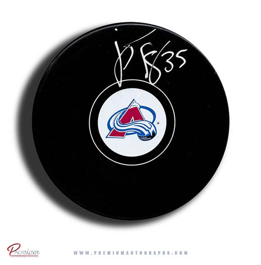 J.S. Giguere Colorado Avalanche Autographed Puck