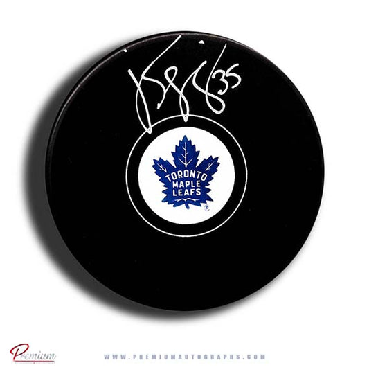 J.S. Giguere Toronto Maple LEafs Autographed Puck