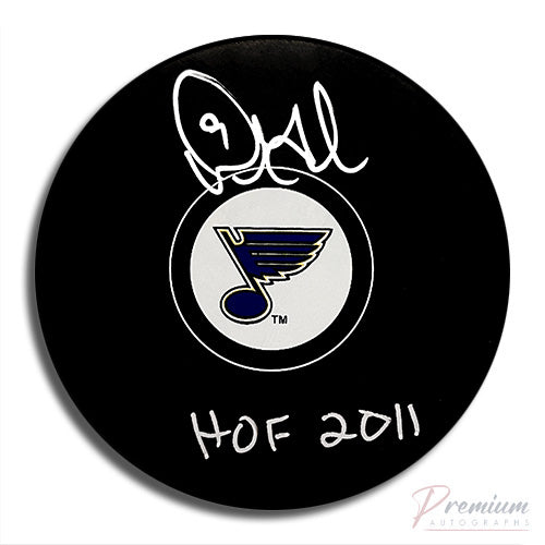 Doug Gilmour St-Louis Blues Signed Puck w/ HOF 2011 Inscription