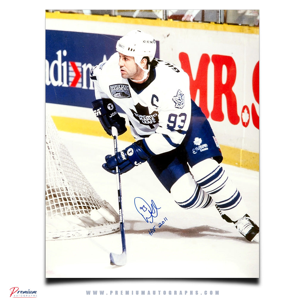 Doug Gilmour Toronto Maple Leafs Signed 11x14 Photograph w/ HOF 2011