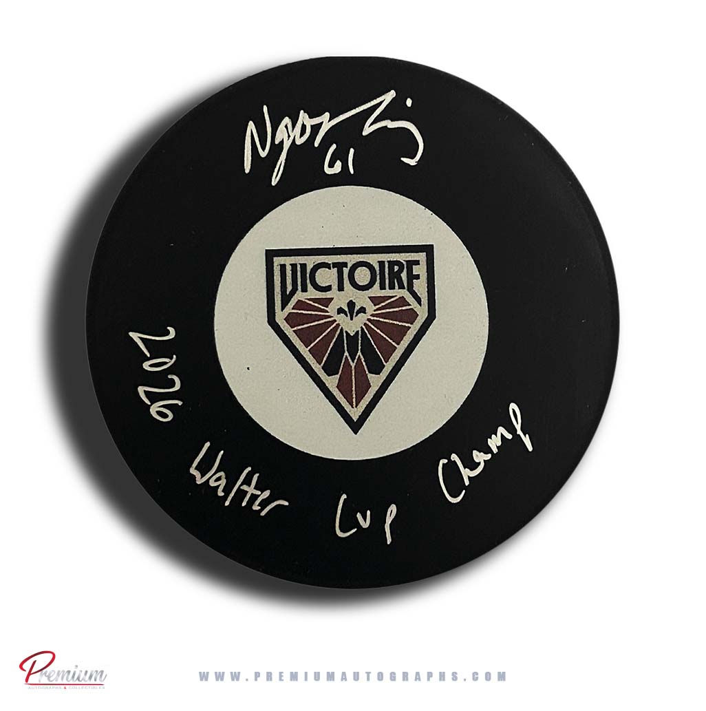 Nicole Gosling Autographed Montreal Victoire Puck w/ 2026 Walter Cup Champ Inscription