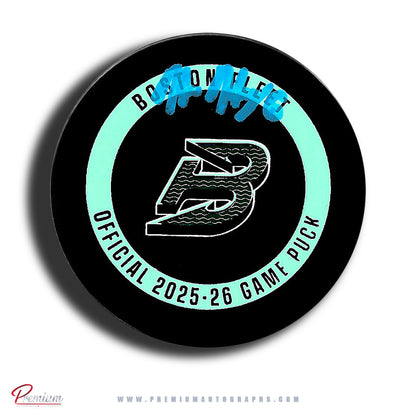 Hadley Hartmetz Boston Fleet PWHL Autographed Official 2025-26 Game puck