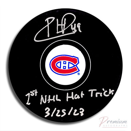 Rafael Harvey-Pinard Montreal Canadiens Signed Puck