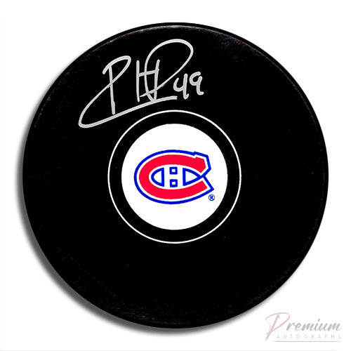 Rafael Harvey-Pinard Montreal Canadiens Signed Puck