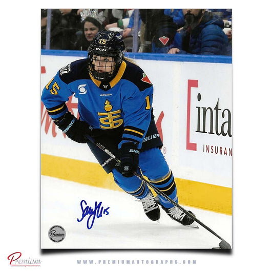 Savannah Harmon Toronto Sceptres  PWHL Autographed 8x10 Photograph Puck Along the Boards