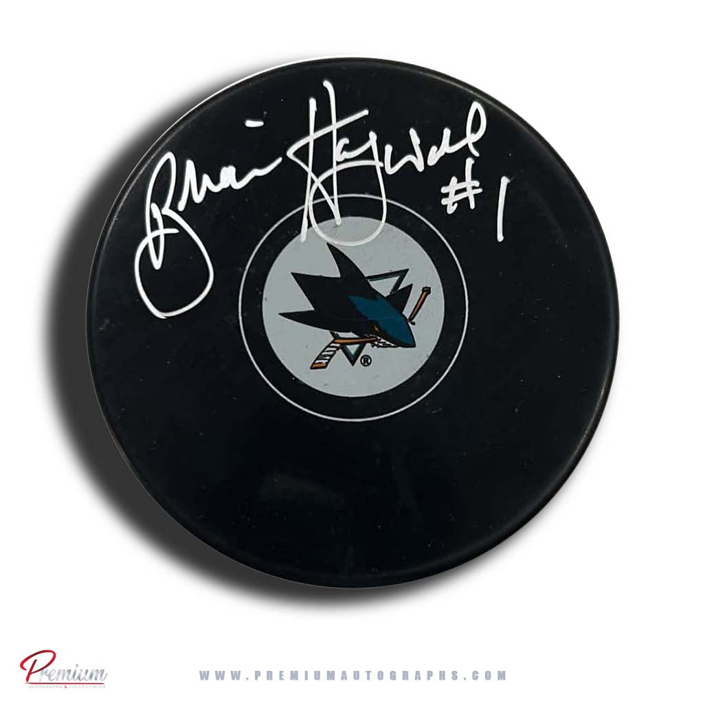 Brian Hayward San Jose Sharks Autographed Puck