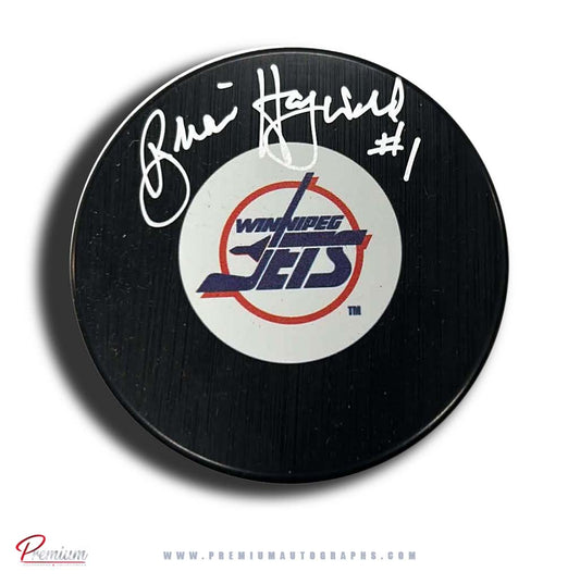 Brian Hayward Winnipeg Jets Autographed Puck
