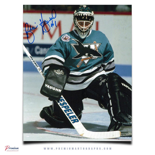 Brian Hayward San Jose Sharks Signed 8x10 Photograph One Knee