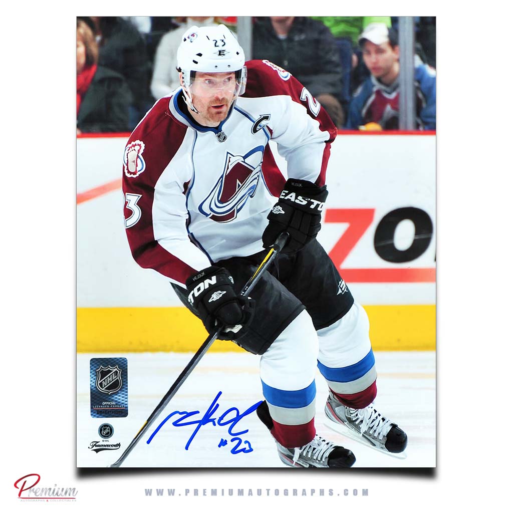 Milan Hejduk Colorado Avalanche Autographed 8x10 Photograph On the Attack