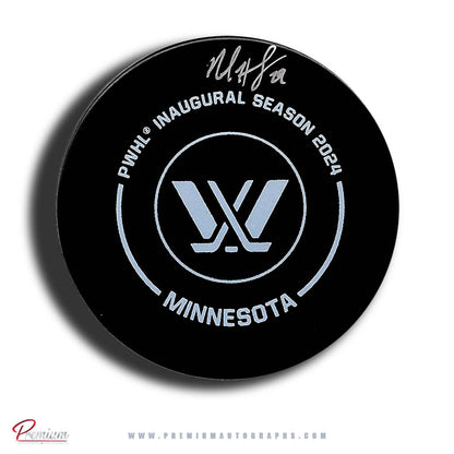Nicole Hensley Minnesota PWHL Autographed Official 2024 Game puck