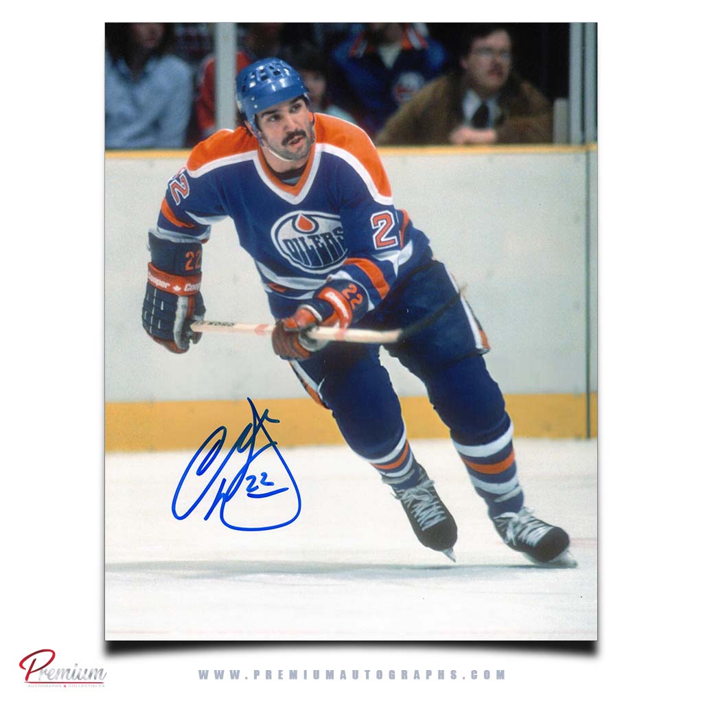 Charlie Huddy Edmonton Oilers Autographed 8x10 Photograph Skating