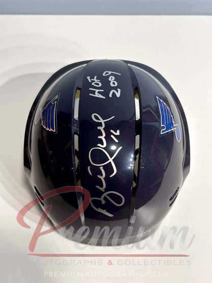 Brett Hull St. Louis Blues Autographed Mini Helmet w/ HOF 2009 Inscription