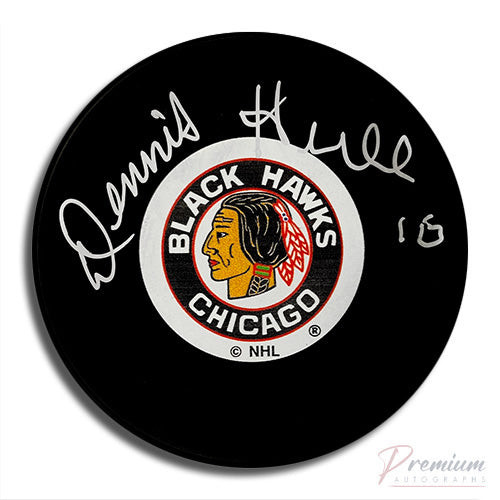 Dennis Hull Chicago Blackhawks Signed Puck