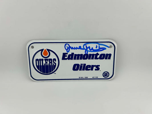 Dave Hunter Edmonton Oilers Mini License Plate