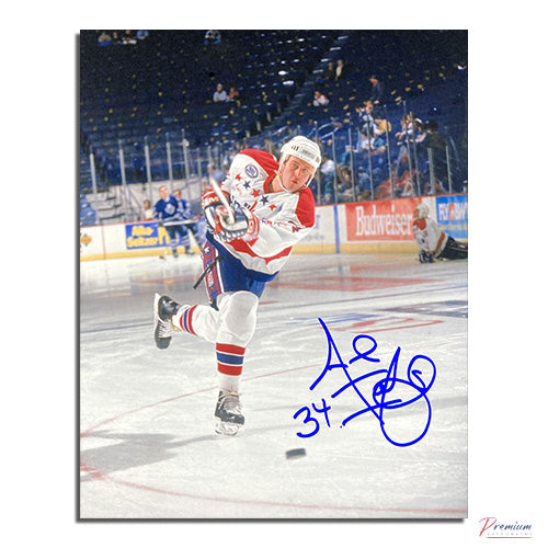 Al Iafrate Washington Capitals Signed 8x10 Photograph Goalie View Shap Shot