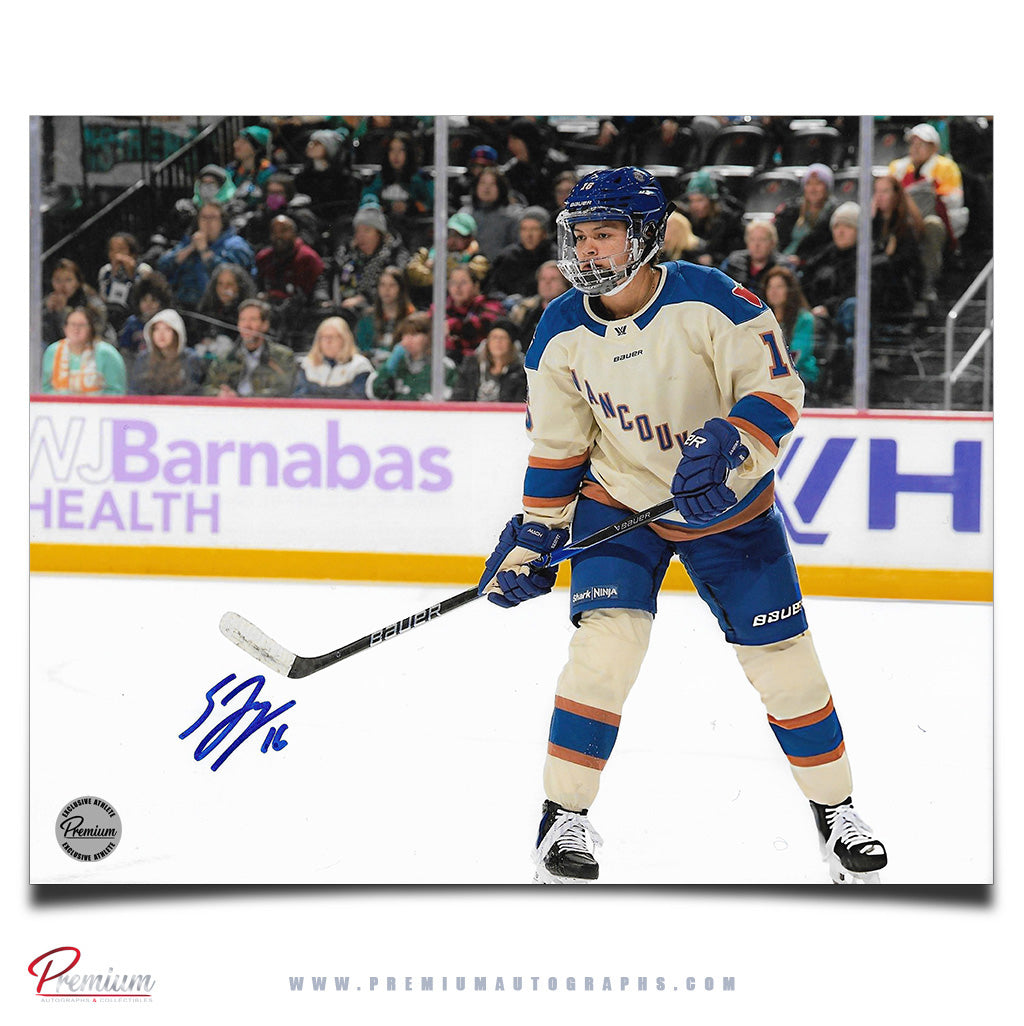 Sophie Jaques Vancouver Goldeneyes PWHL Autographed 8x10 Photograph Focused