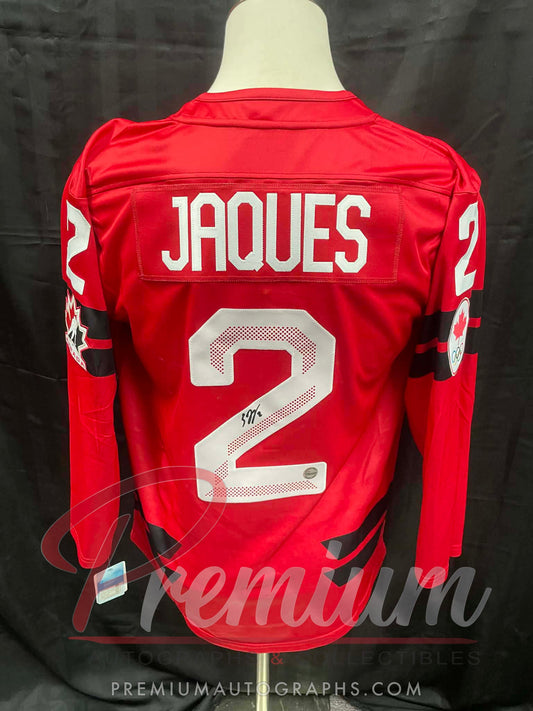 Sophie Jaques Olympic Team Canada Autographed Bauer RED jersey