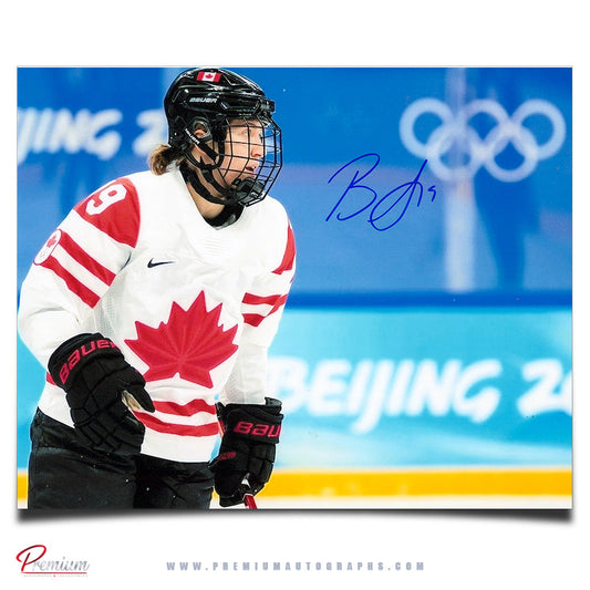 Brianne Jenner Team Canada Autographed 8x10 Photograph Beijing Olympics