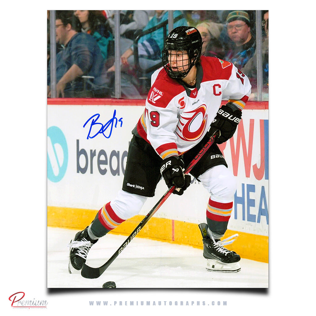 Brianne Jenner Ottawa Charge Autographed PWHL 8x10 Photograph Puck Along the Boards Home