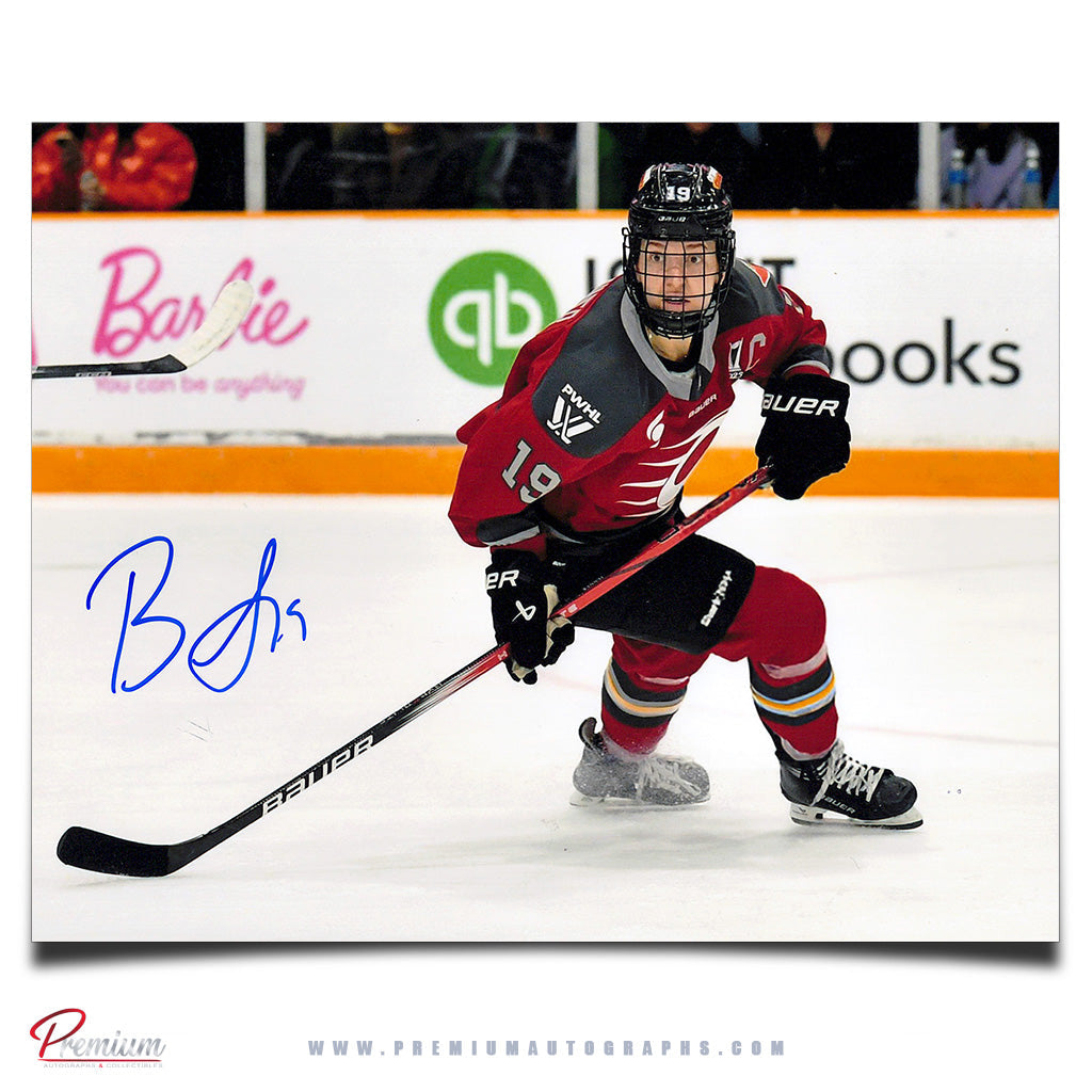Brianne Jenner Ottawa Charge  Autographed PWHL 8x10 Photograph Intense