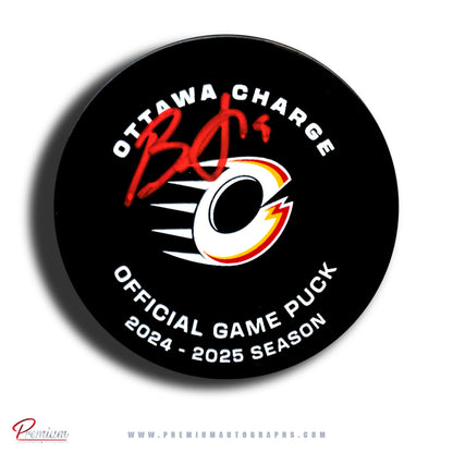 Brianne Jenner Ottawa Charge Autographed Official Game Puck