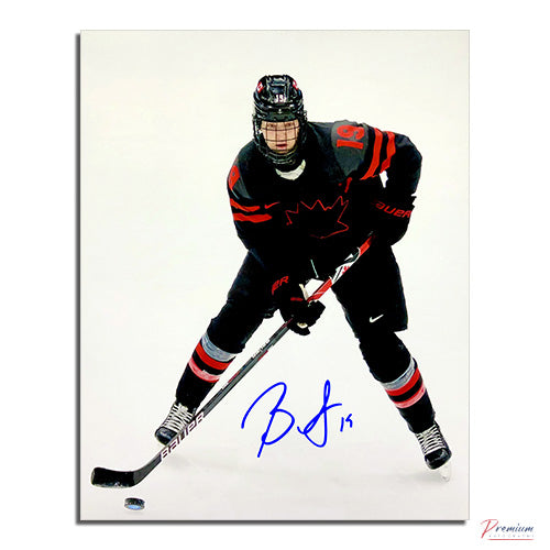 Brianne Jenner Team Canada Signed 8x10 Photograph with the Puck