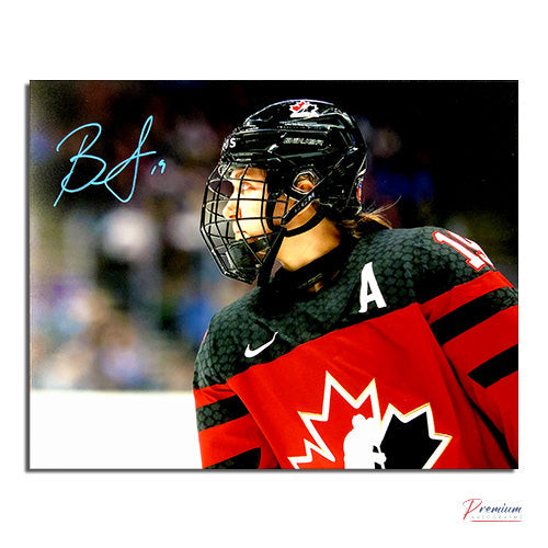 Brianne Jenner Team Canada Signed 8x10 Photograph Close Up