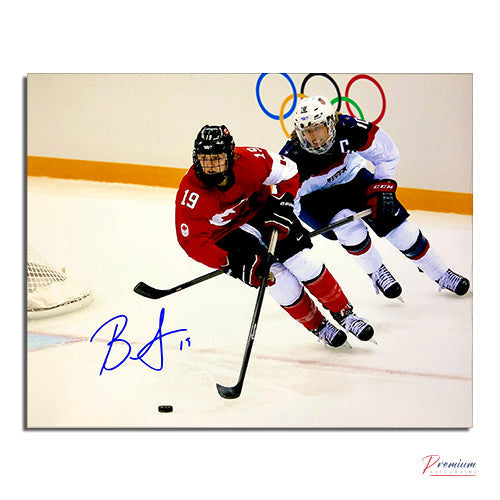 Brianne Jenner Team Canada Signed 8x10 Photograph Battling Vs. USA