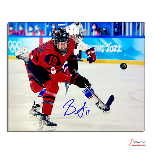 Brianne Jenner Team Canada Signed 8x10 Photograph Shot